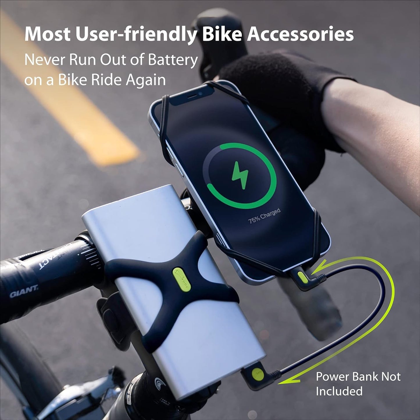 Bike Phone Charger Kit, Bike Accessories for Phone Charging [MFi Certified] 90 Degree L-Shape Design 2.4A Lightning to USB-A Cable, Apple Charger for iPhone 13 12 11 Pro Max X XR XS Max 8 8 Plus