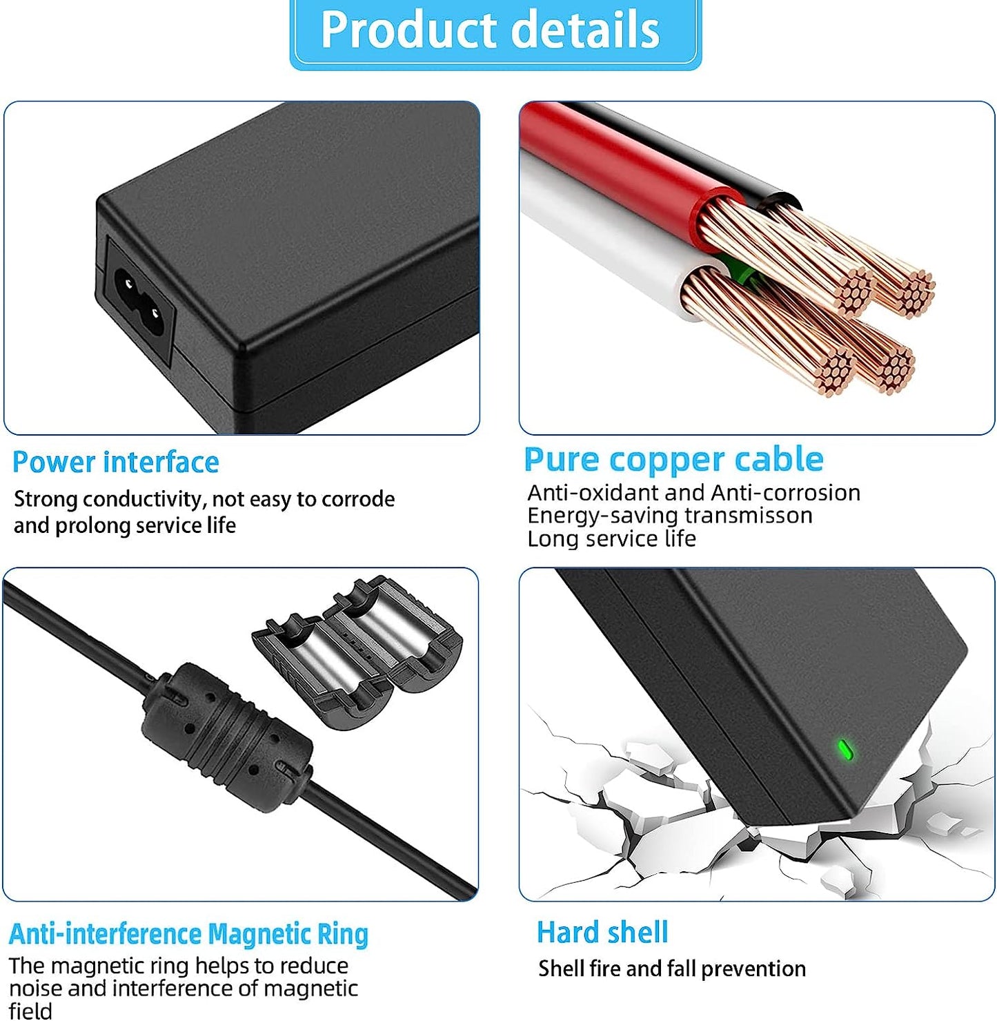 Universal Laptop Charger 65 W AC Adapter 19 V 3.42 A for HP Dell Toshiba IBM Lenovo Acer ASUS Samsung Sony Fujitsu Gateway Notebook Ultrabook Chromebook