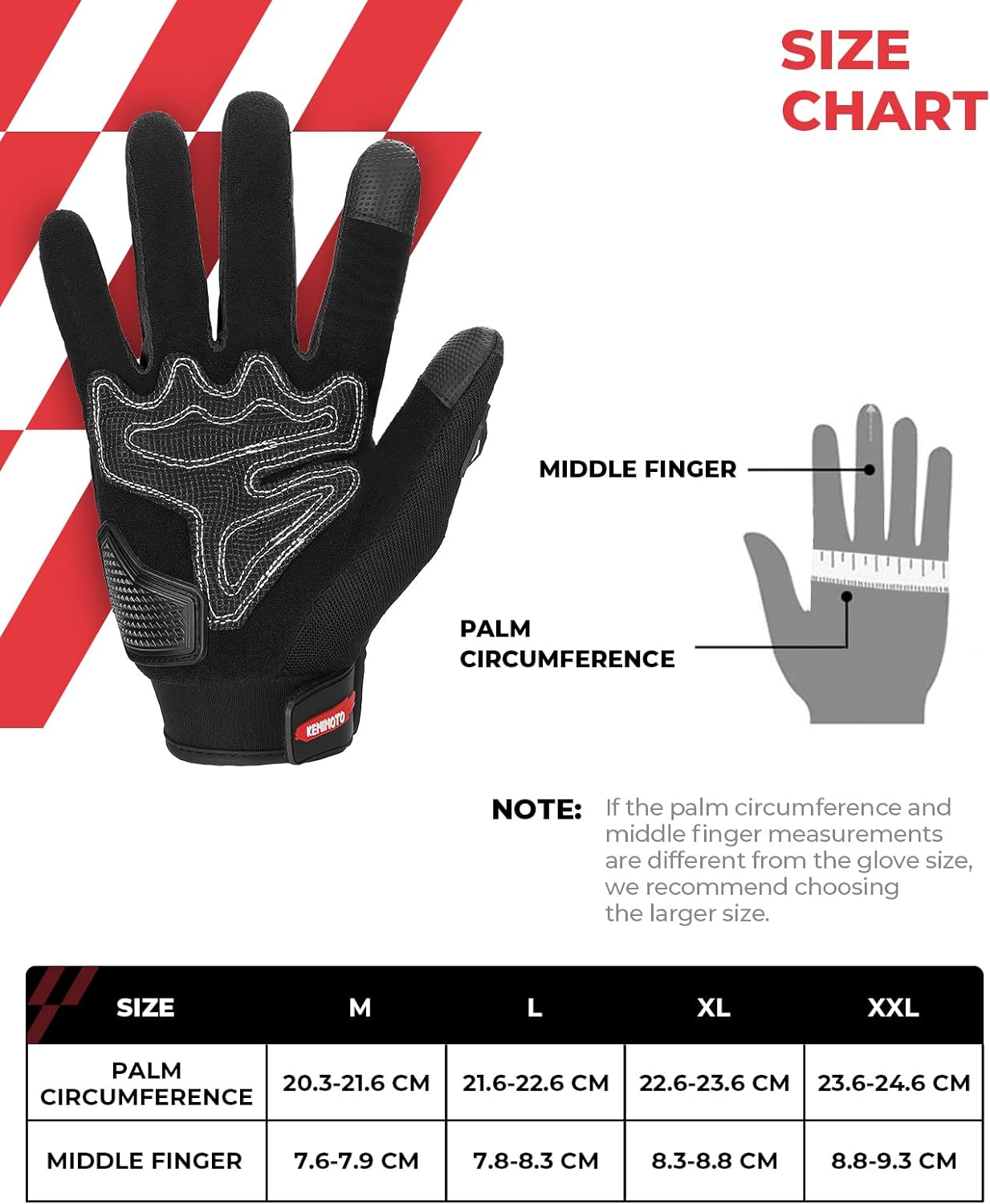 Motorcycle gloves, motorcycle gloves for men with hard ankle protection, breathable sports gloves for men and women, for motorcycling, cycling, scooters