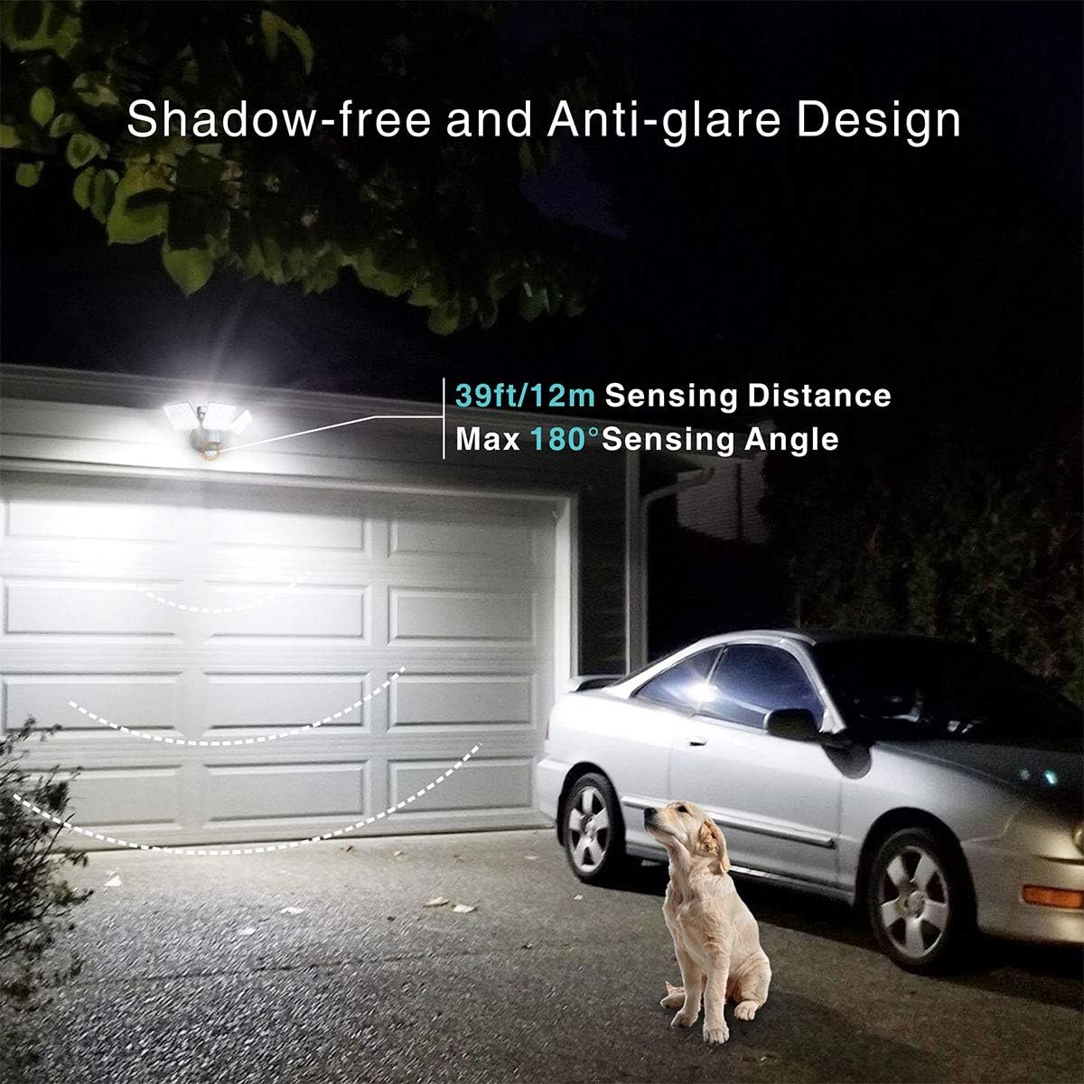 Outdoor Lights by STASUN Battery Operated, Wirelss Security Lights with Motion Sensor, Waterproof, 700 lm, 5000K Daylight White [Energy Class A+]