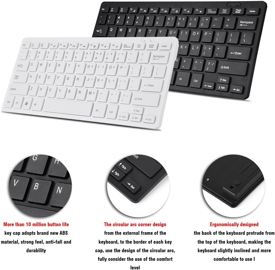 78-Key Wired Keyboard, USB Ultra Thin Arc Angle Design Keyboard for Desktop Computer Laptop PC, Mini Gaming Keyboard(Black)