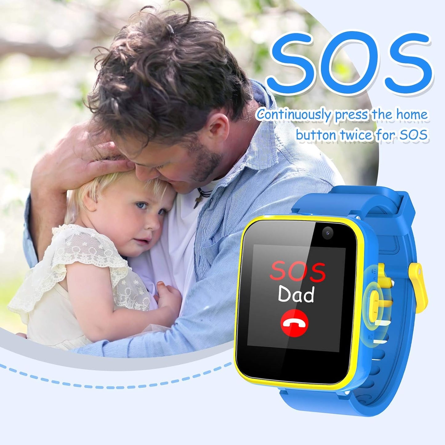 Smartwatch for Agptek Children's with SOS Voice Chat, Intelligent, Mobile Phone Watch with Camera, SIM Card Slot, MP3 Player