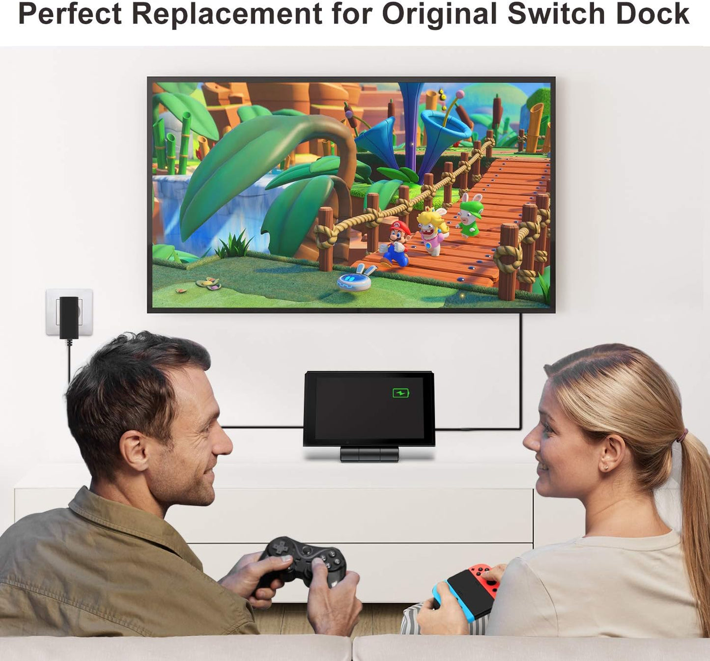 Switch TV Dock for NS Switch/Switch OLED, innoAura Switch Docking Station with Foldable and Portable Design, HDMI, Type-C and USB 3.0 Port