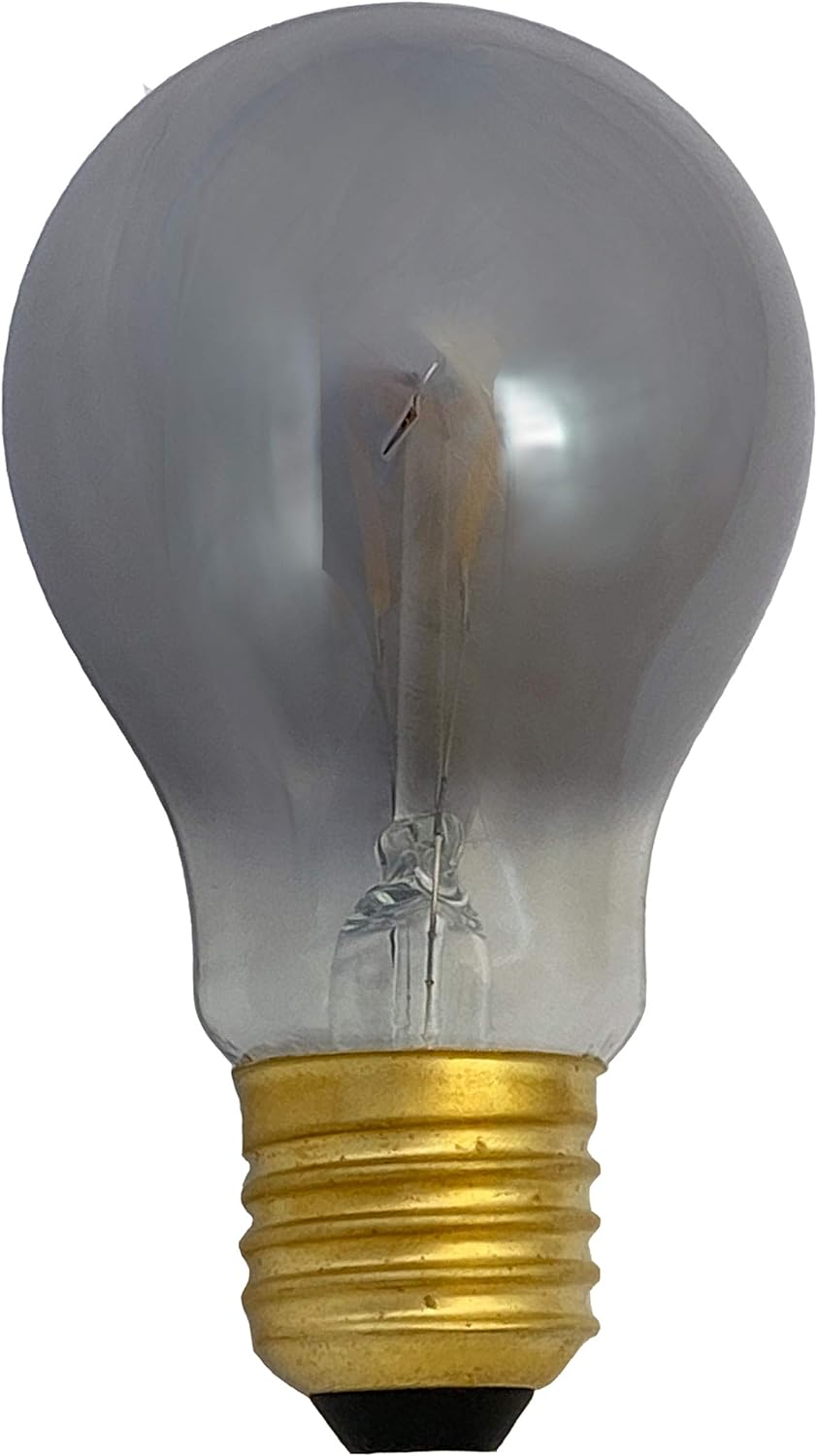 Bulbs By greenandco, Vintage LED Filament Bulb E27 A60 silver gray 3W 90lm 1800K (warm white) 230V, non-dimmable