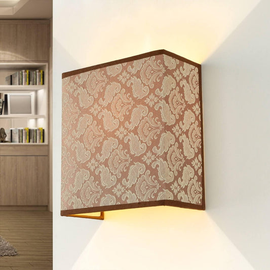 Stylish Loft Design Beige Fabric Shade Wall Light Bedroom Hallway