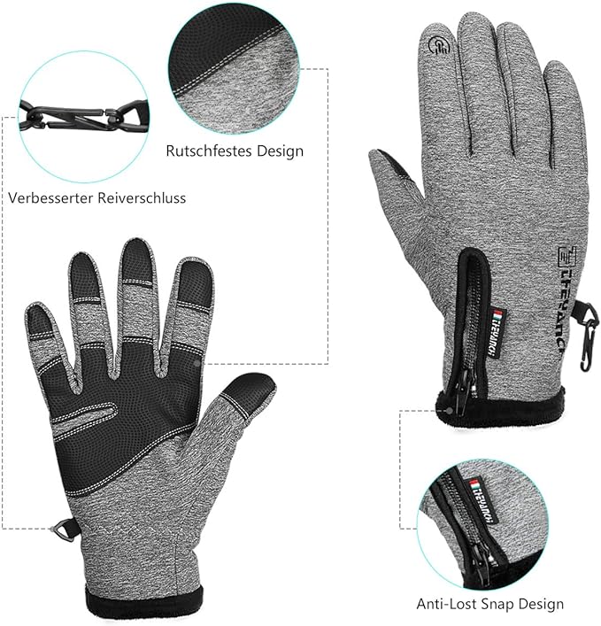 Miciler Unisex Winter Gloves, Touchscreen Gloves, Warm Gloves, Waterproof, Outdoors, Sports for Riding/Running/Skiing/Hiking/Cycling Gloves