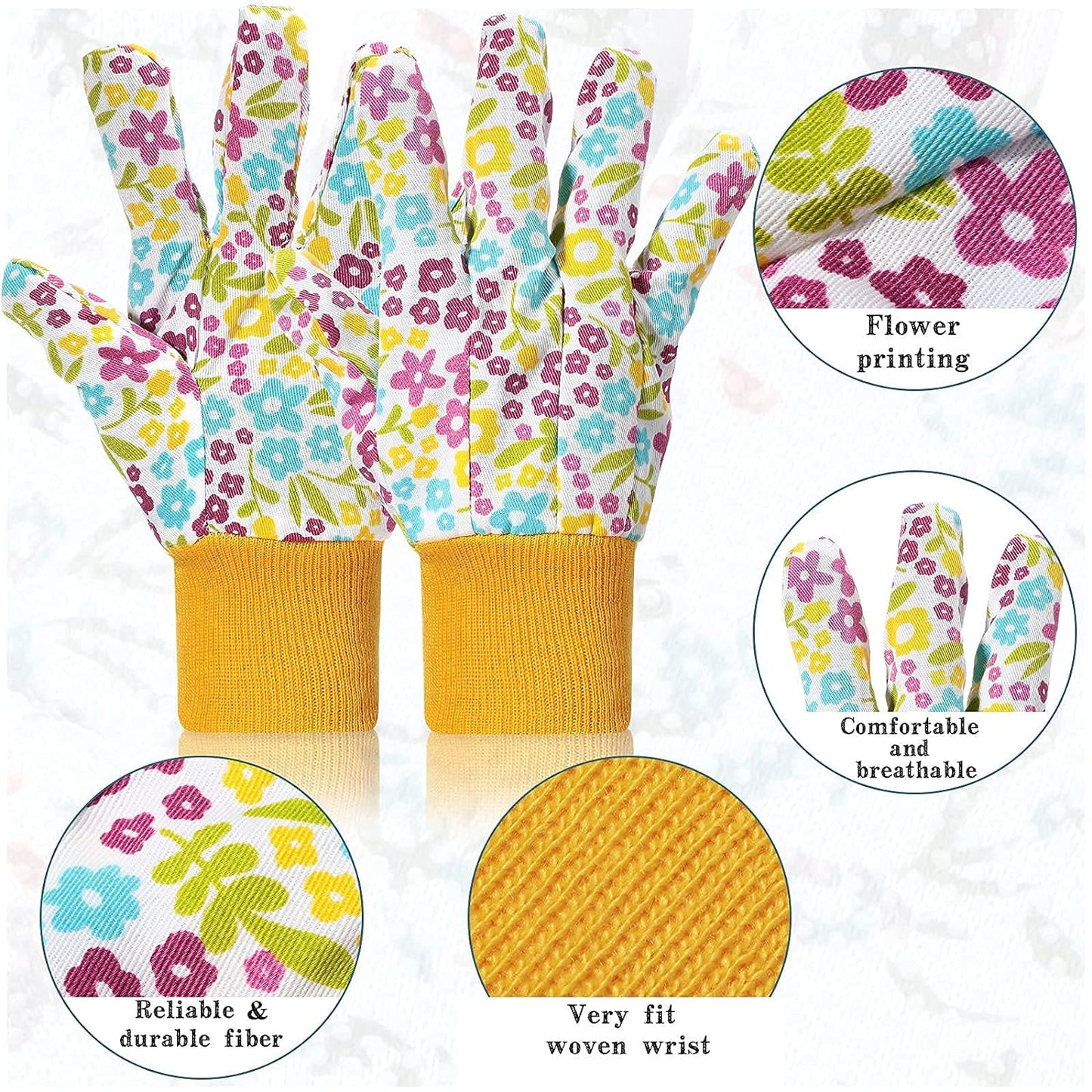 Gloves, 2 Pairs Women Work Gloves Protective Gloves Gardening Gloves Gloves Gloves