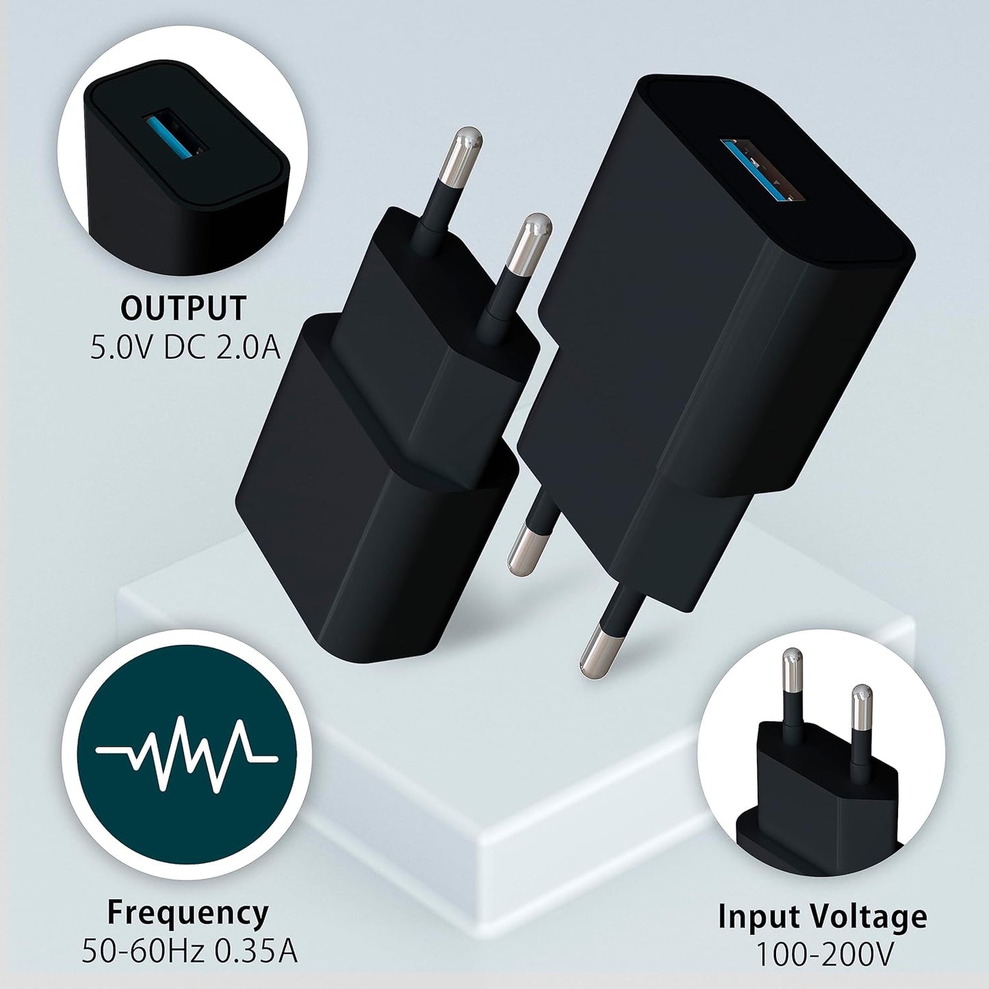 Universal USB Charger, Adapter (5V / 1A) by MyGadget Brand