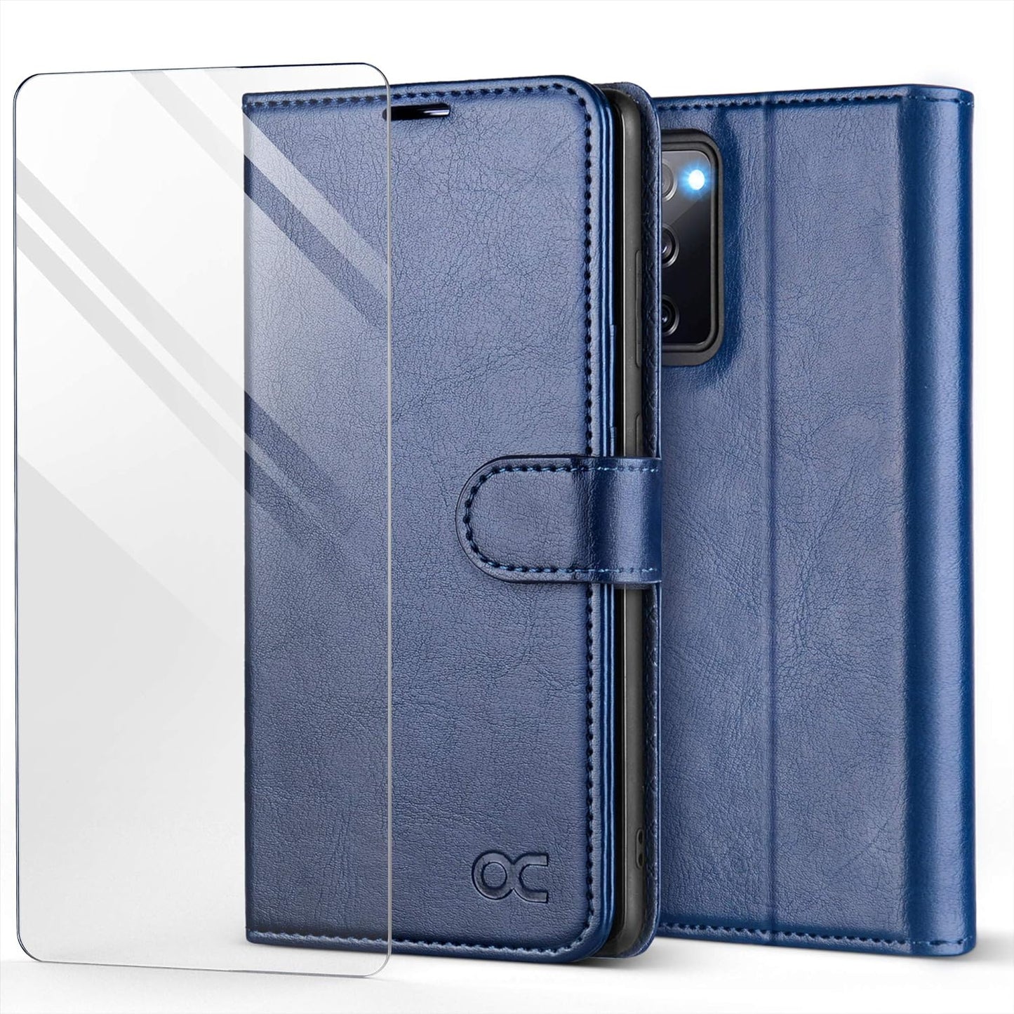 OCASE Samsung Galaxy S20 FE Case, Premium PU Leather S20 FE Phone case [TPU Inner Shell][RFID Blocking][Card Holder] Flip Wallet Cover Compatible with Samsung Galaxy S20FE 6.5 Inch-Blue