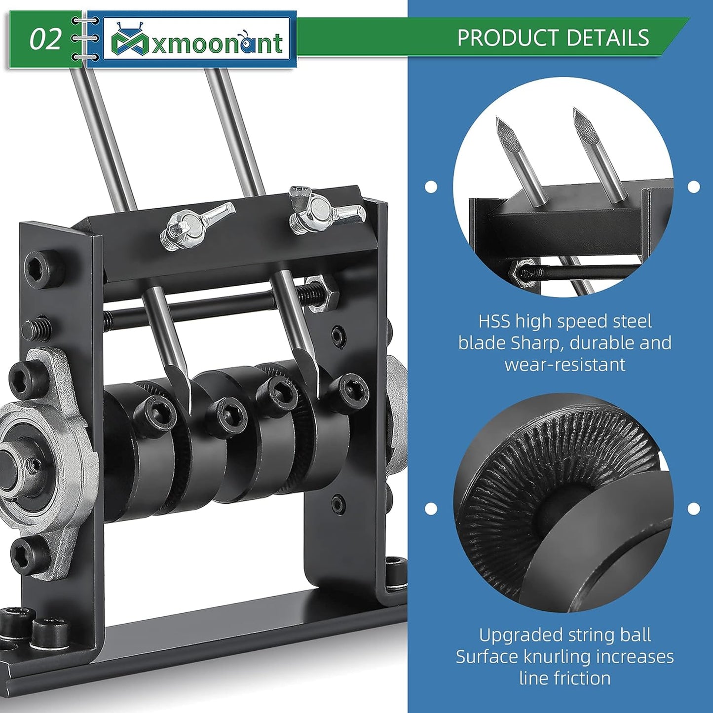 Stripping Tool by Mxmoonant 0-30mm for Copper Recycle, Wire Pulling Strpper, with G Type Fixing Clasp & 4 Blades in Total, Drill Connectable (4 Wheels)