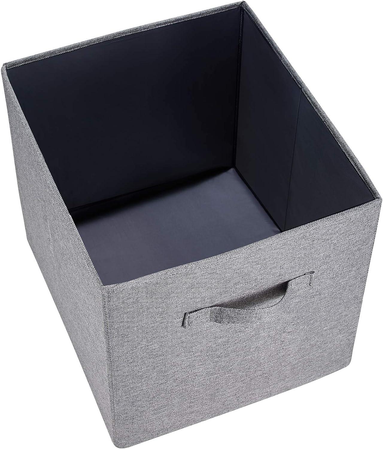 Storage Boxes By SimpleHome, 3 grey made of burlap that exactly fit for Kallax shelves, 33 x 37 x 33 cm