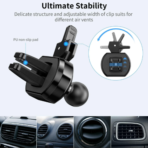 Car Phone Holder for 4.7'' to 6.9'' Car Phone Mount - Black