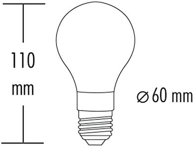 LED Bulb by greenandco E27 A60 Vintage Retro Filament Smoke Edison Style 2W 45lm 2000K 320 230V Glass Bulb, no Flicker, not dimmable, 8-Pack