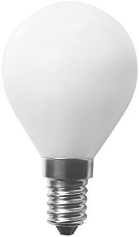 LED Light Bulb by GreenAndCo CRI 90+ Filament E14 G45 Globe, 3W 2700K Warm White 360 230V AC Glass Only, Not Dimmable, Flicker-Free