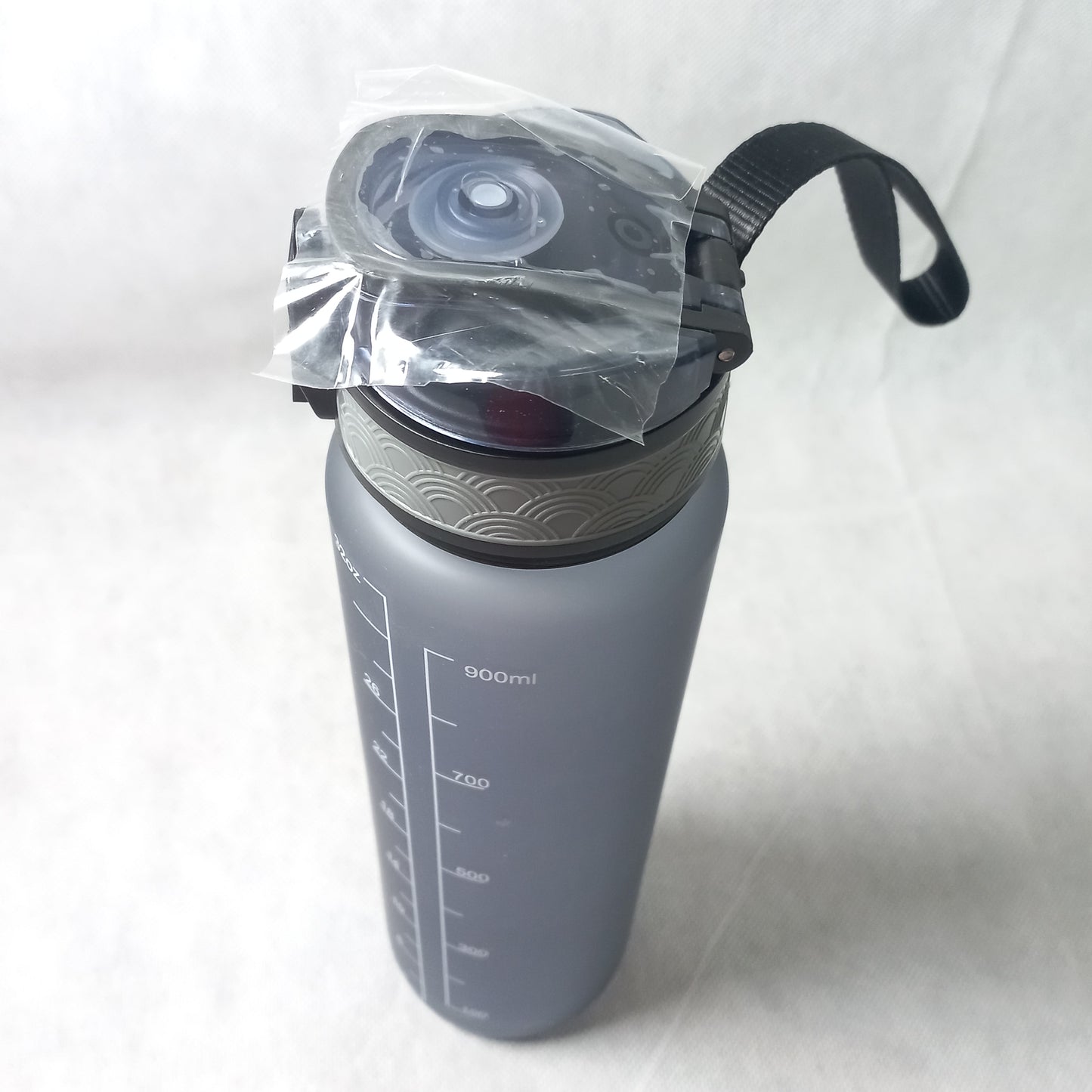 Large Water Bottle with Time Marker & Removable Strainer Tritan BPA Free Non-Toxic for Fitness Sports Outdoors and Office