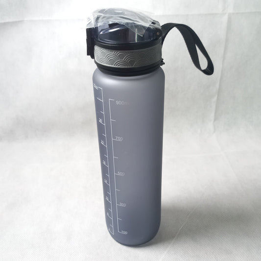 Large Water Bottle with Time Marker & Removable Strainer Tritan BPA Free Non-Toxic for Fitness Sports Outdoors and Office