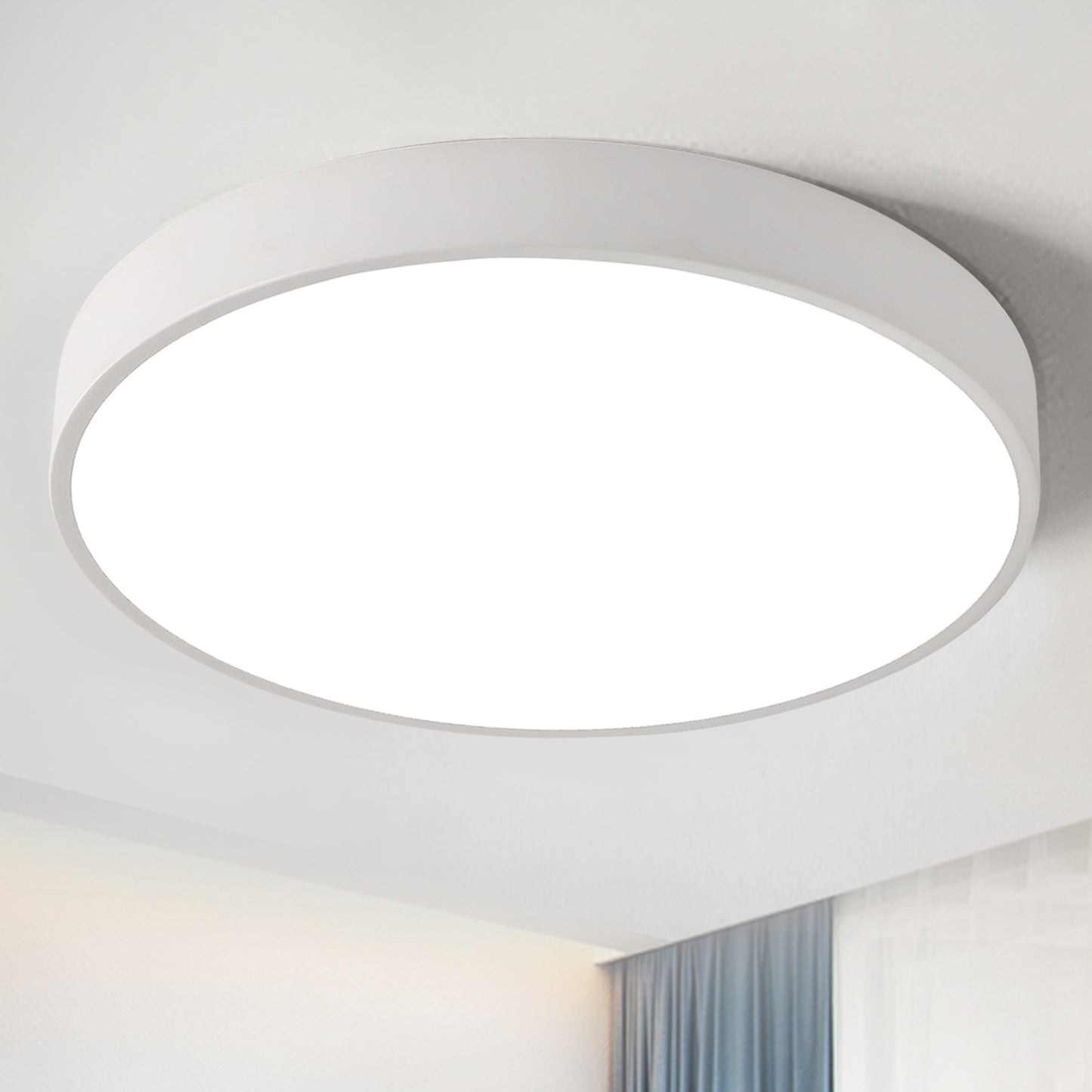 18W LED ceiling light warm white, 30x5cm white, A001-18WW-W