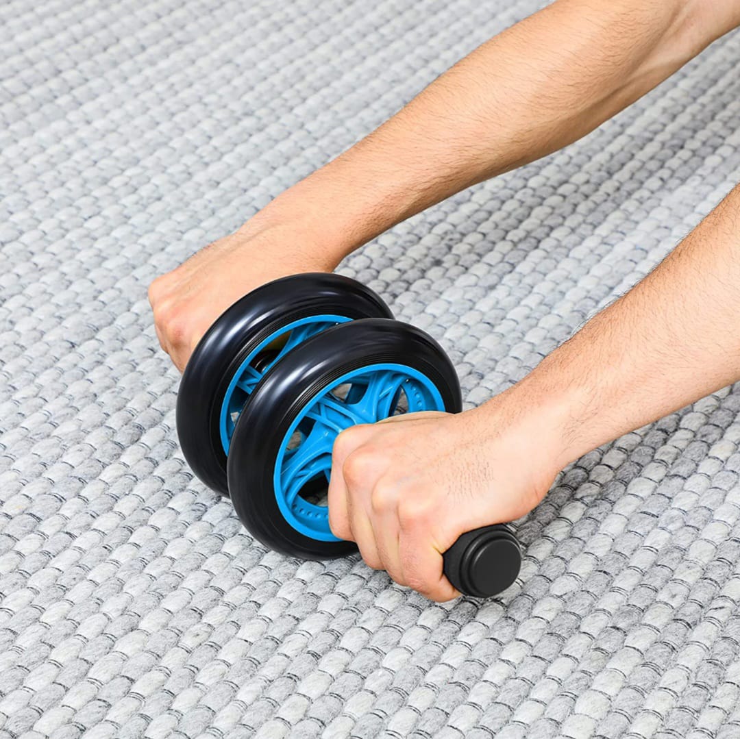 AB Roller by SONGMICS AB Wheel Wheel for Push-ups Abdominals Workouts Push Up with Kneeling Pad