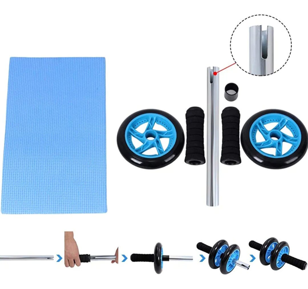 AB Roller by SONGMICS AB Wheel Wheel for Push-ups Abdominals Workouts Push Up with Kneeling Pad