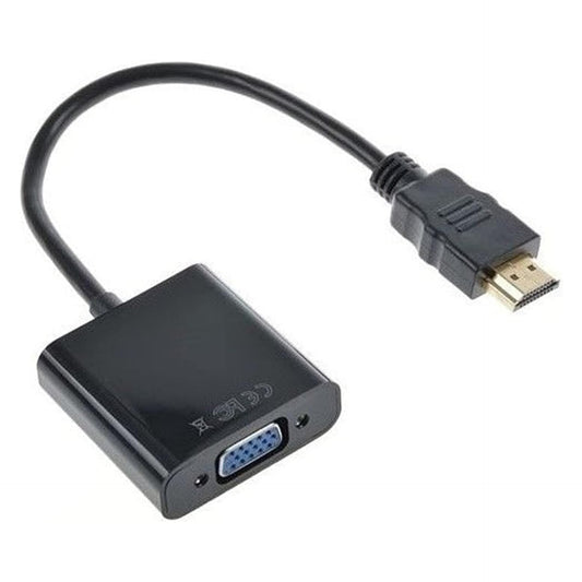 Built-in IC PC DVD HDTV TV1080P HDMI Male to VGA Female Video Converter Adapter Cable [Black]