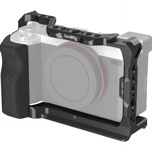 SmallRig Full Cage with Silicone Side Handle for Sony A7C, Comes with Locating Holes for ARRI, Quick Release Plate for Arca and Cold Shoe Mount - 3212B