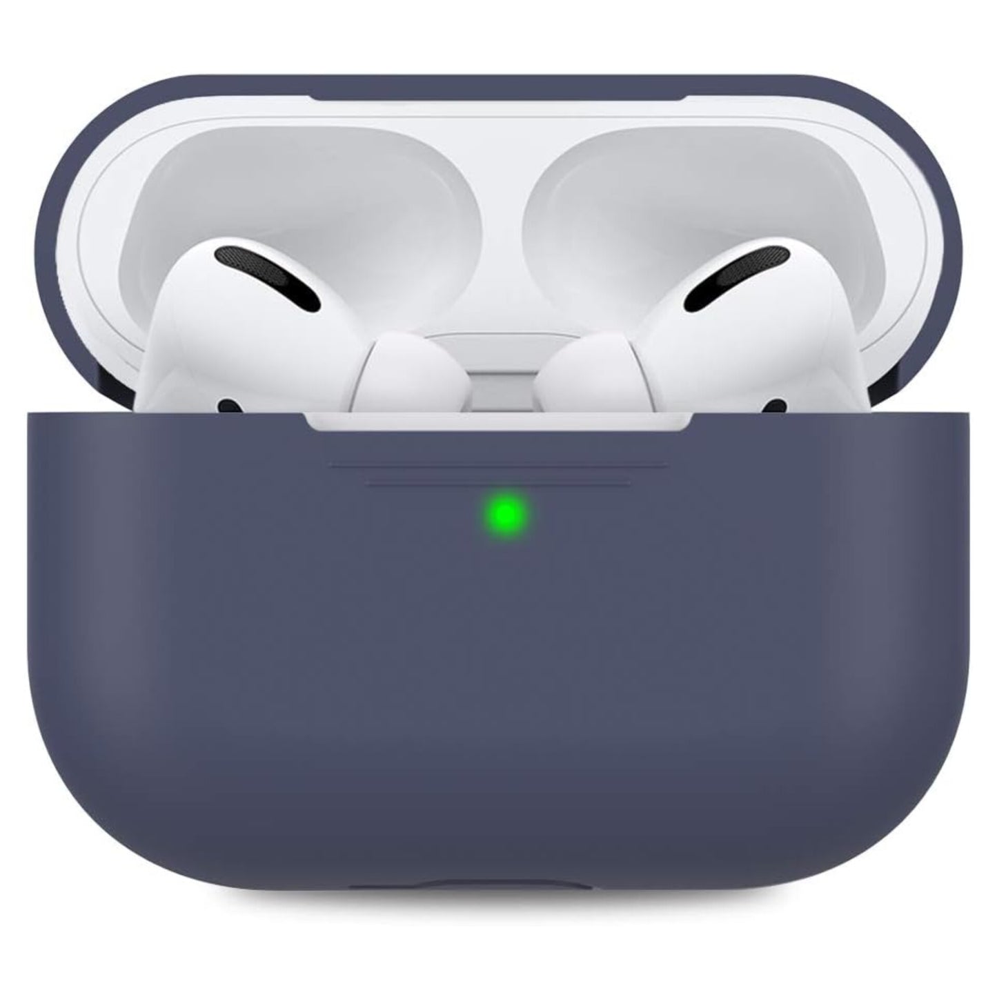 AirPods Pro Case By AHASTYLE Protective Cover [Front LED Visible] Compatible with Apple AirPods Pro 2019 (Without Carabiner, Midnight Blue)