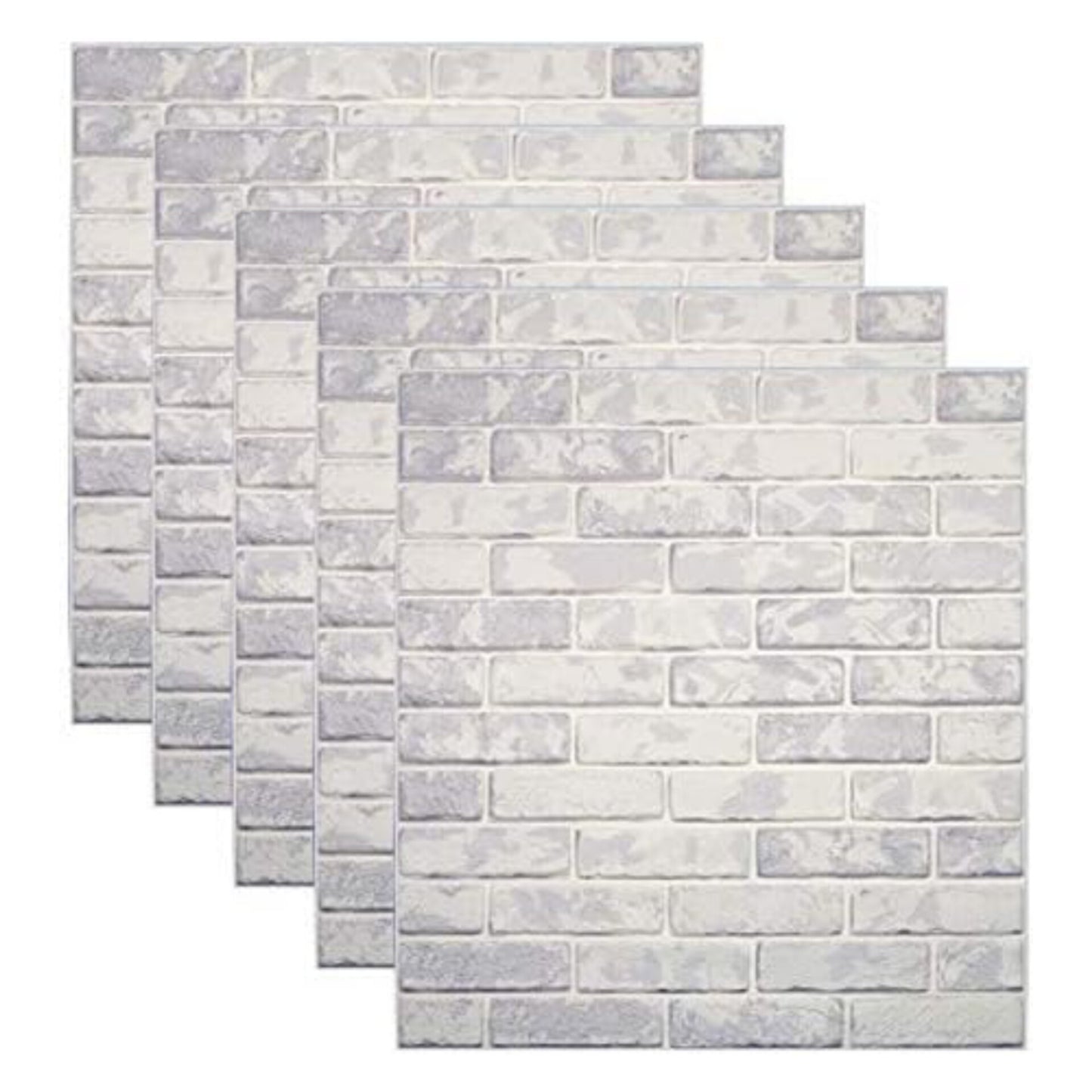 Wall Wallpaper, 3D Brick Wallpaper, Removable Pealing and PE Foam Wall Sticker for Living Room 2.69m2 (5 Pieces of Brick Style 5)