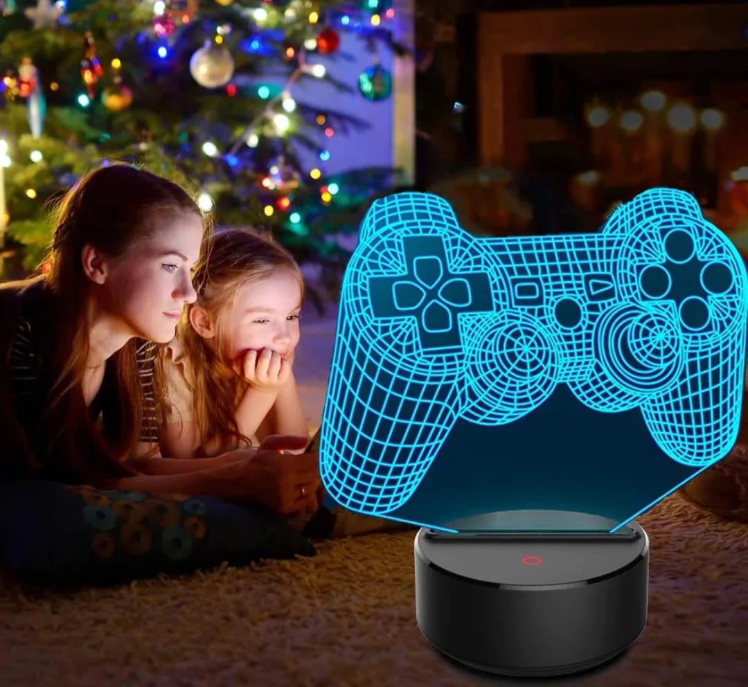 3D Lamp Gamer Games Logo 3D Acrylic LED 16 Colour Changing Night Light Table Lamp Gift Kids Bedroom Game Room Decor as Xmas Holiday Birthday Gifts for Boys Girls Game Controller Theme, Xbox