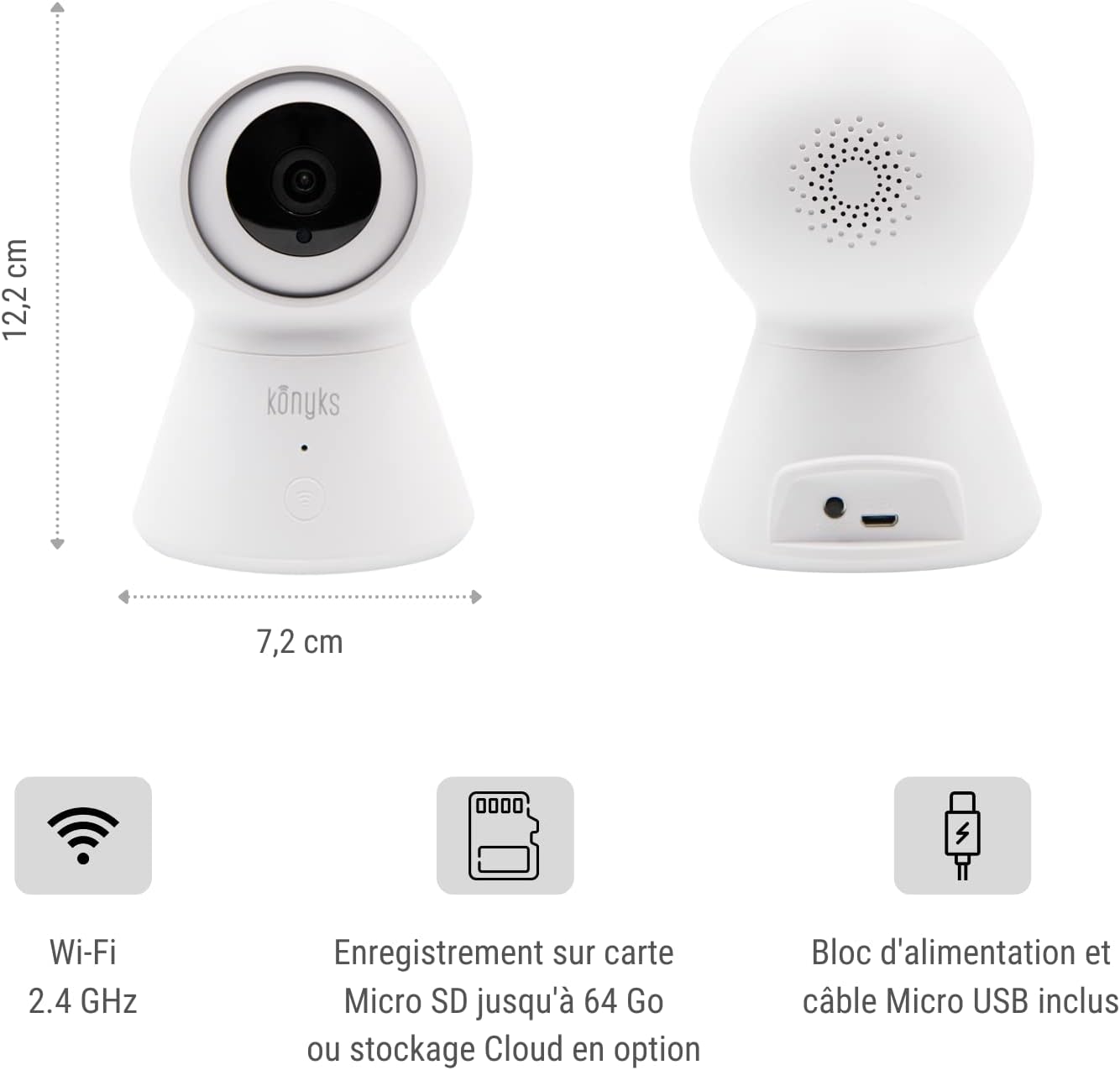 WiFi Security Camera, Full HD, Privacy Mode, Motorised 355°, Target Tracking, Notifications, Compatible with Google Chromecast & Alexa Echo Show