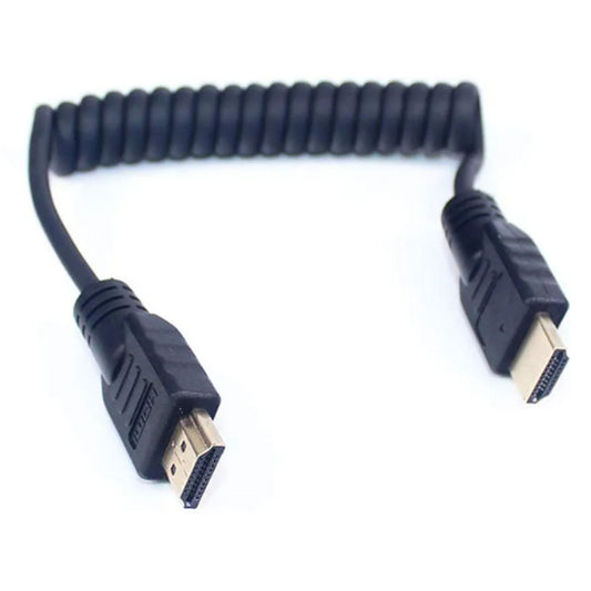 High Speed Full HDMI 2.0 Coiled Cable 11.8" to 21.6" for 4K 60P for BMPCC 4K 6K Atomos Ninja Niji