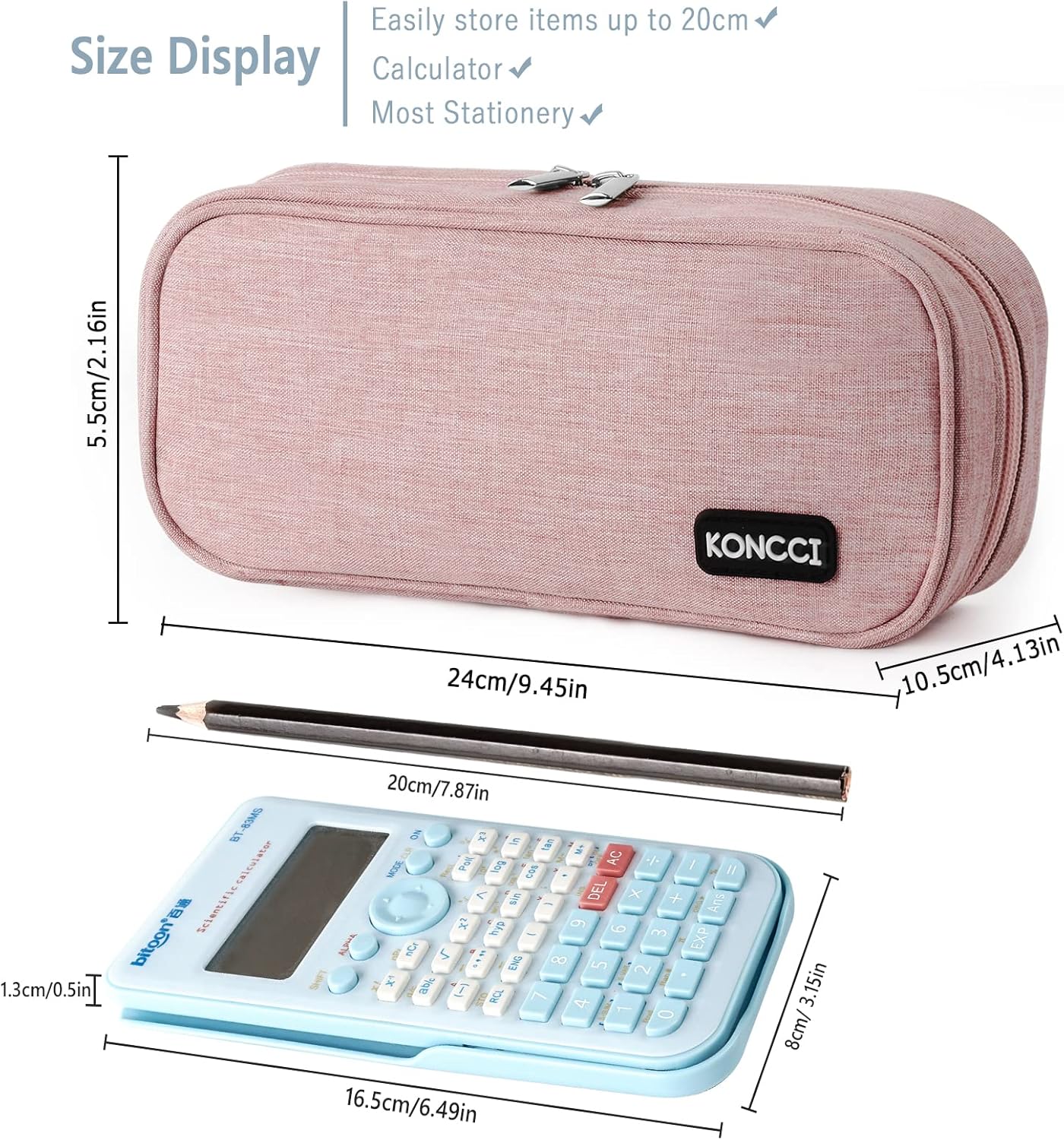 Pencil Case Large Pencil Case Pencil Case Pencil Case Aesthetic School Stuff Supplies for Middle High School College Office Student Girls Boys Adults, C.pink, pencil case