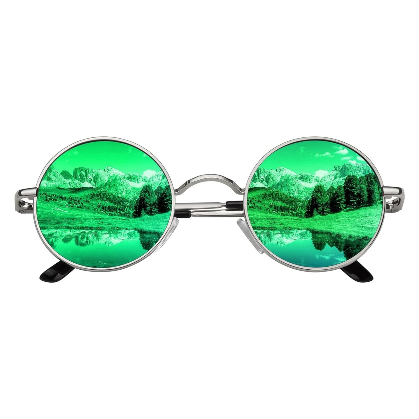 Small Retro Vintage Style John Lennon Inspired Round Metal Circle Sunglasses For Women And Men Polarized