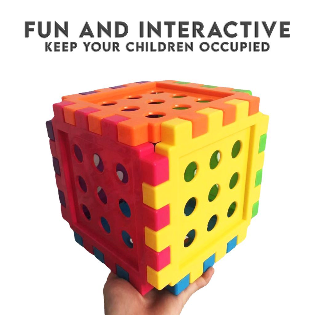 Kids Creative Cube Toy Block, Creative Geometry Button