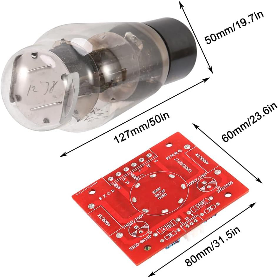 Geroosaty Valve Tube Amplifier 6N5PJ RRHren Pre-Adjusted Rker Board High Voltage 200V Circuit Vacuum Tubes Home Audio Speaker Pre-amplified 6.3V Stereo Audio Preamplifier Module