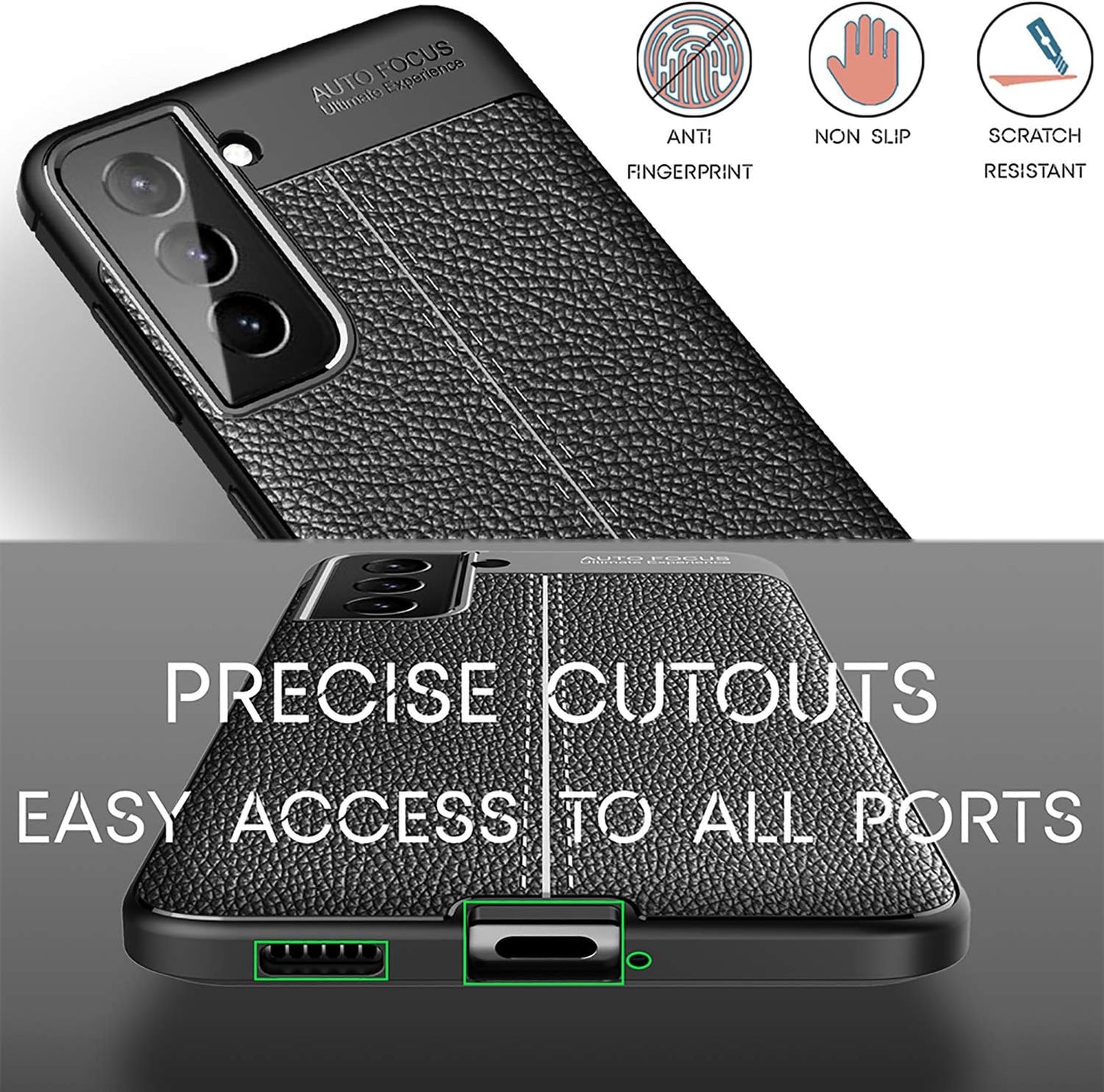 Design Case Compatible with Samsung Galaxy S21 Plus, Leather Look Stylish Mobile Phone Case, Shockproof Silicone Protective Case, Slim Phone Back Cover Skin, Thin Mobile Phone Case Cover