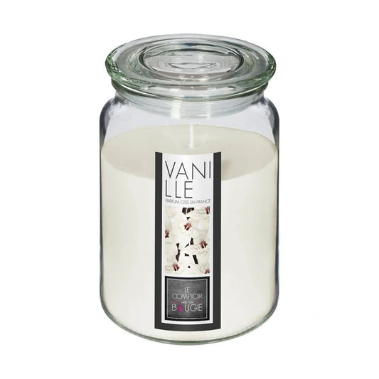 Scented candle, vanilla, 510g, White