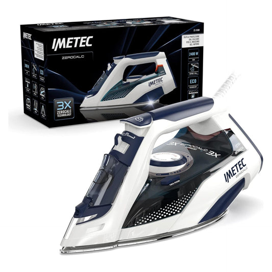 Imetec ZeroCalc Z3 3500 Steam Iron with Anticalcare Technology, Multi-Hole Stainless Steel Plate with 2400 W, Steam Boost 150 g, Calc Clean Function