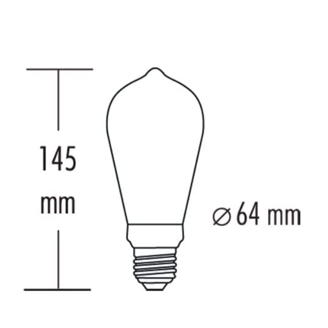 Decorative LED Light Bulbs, Industrial Edison E27 (Very Warm White) No Flickering, Non-Dimmable, Pack of 4