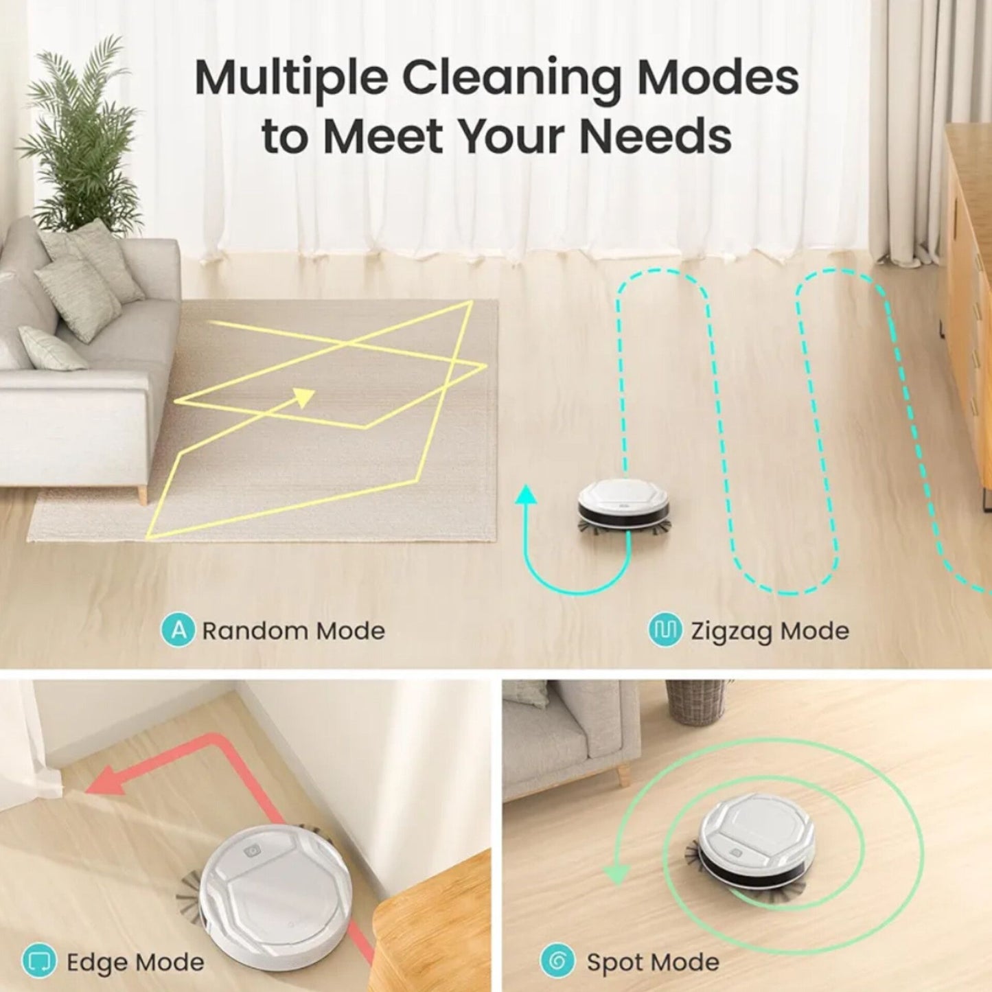 Lefant Robot Vacuum Cleaner, Tangle-Free, Strong Suction, Slim, Low Noise, Automatic Self-Charging, Wi-Fi/App/Alexa Control, Ideal for Pet Hair Hard Floor and Daily Cleaning, M210