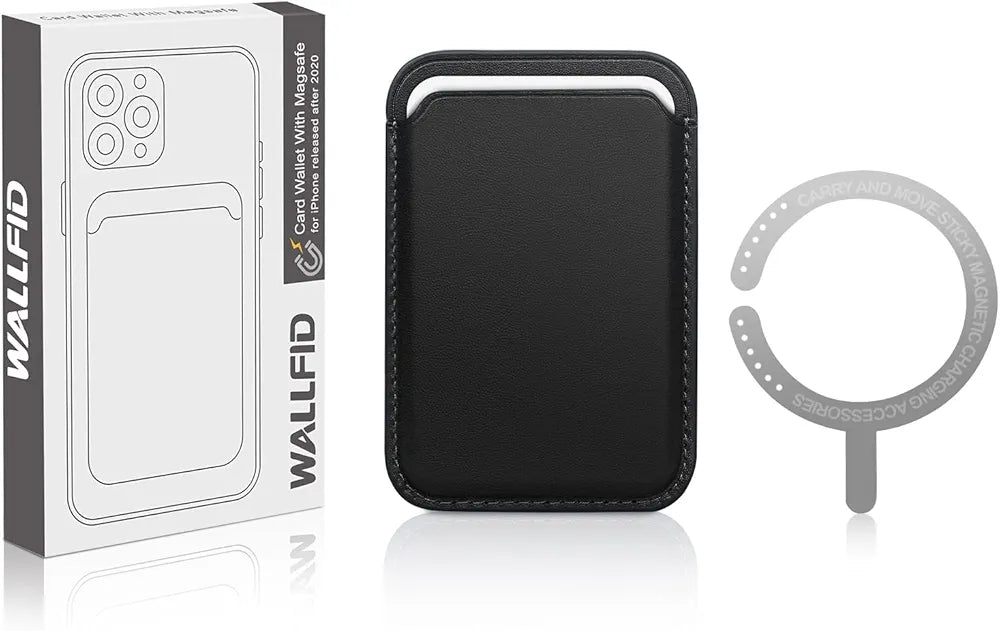 Leather Wallet with MagSafe, Compatible with iPhone 15/14/13/12 Pro/Max/Plus/Mini, RFID Card Holder with MagSafe Magnet