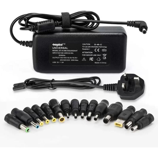 90 W Universal Laptop Charging Cable Notebook Charger, AC Adapter 15V 16V 18V 18.5V 19.5V 20V 24V with 15 Plugs