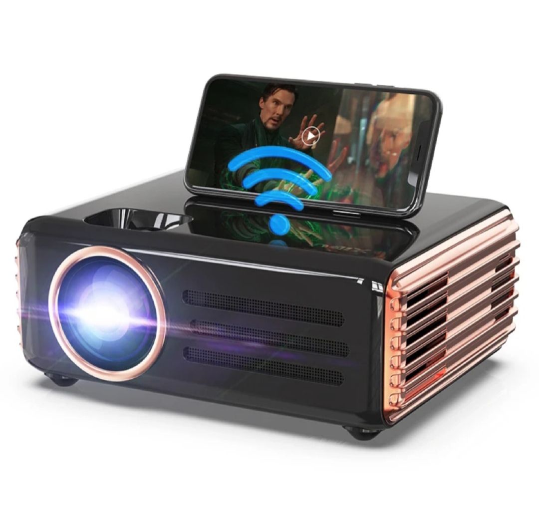 XIDU 1080P HD Projector, WiFi Projector Bluetooth Projector, XIDU 8000L with 240" Portable Outdoor Movie Projector, Home Theater Video Projector Compatible with HDMI USB TV Stick, iOS & Android Smartphone