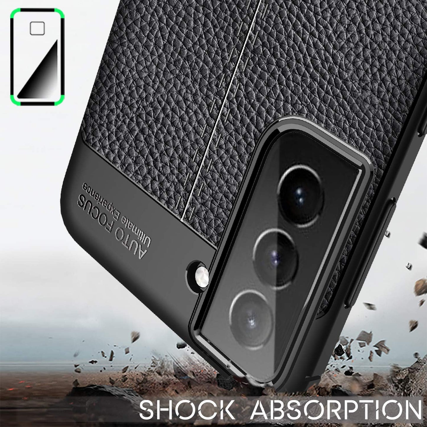 Design Case Compatible with Samsung Galaxy S21 Plus, Leather Look Stylish Mobile Phone Case, Shockproof Silicone Protective Case, Slim Phone Back Cover Skin, Thin Mobile Phone Case Cover