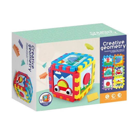 Kids Creative Cube Toy Block, Creative Geometry Button