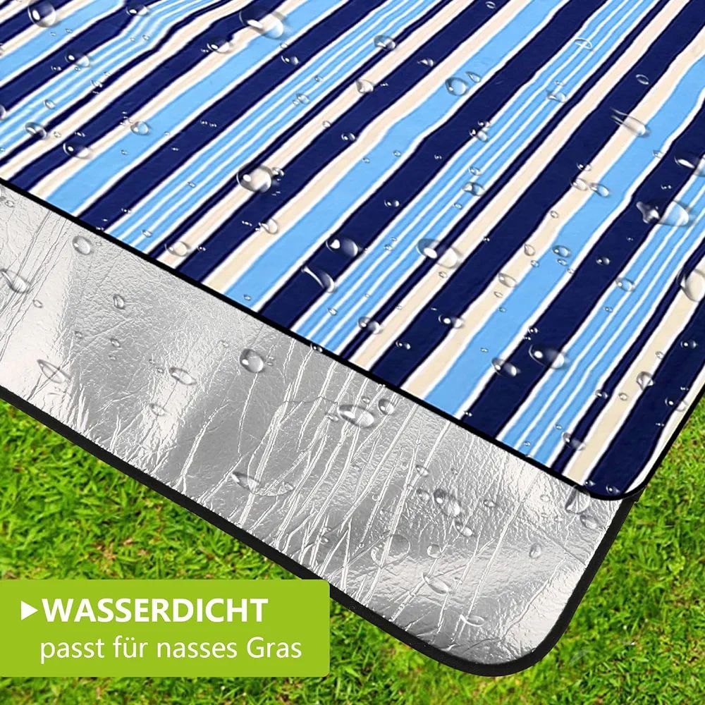 Picnic Blanket Beach Blanket 200 x 200 cm Picnic Blanket Waterproof Picnic Blanket Outdoor Blanket for Picnic, Beach, Camping - Picnic Blanket XXL Picnic Blanket Insulated Waterproof Portable Foldable