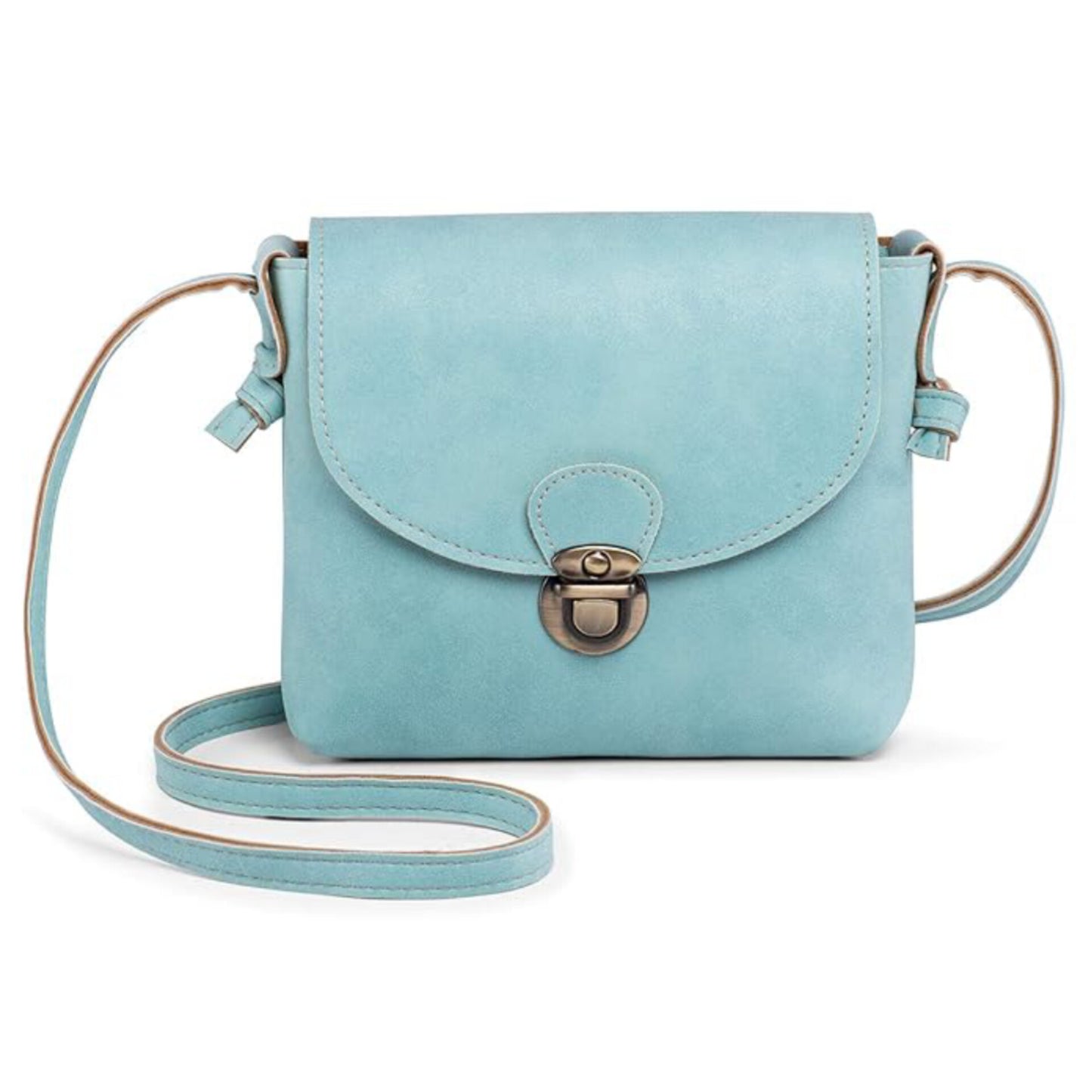 Small Crossbody Bag for Women with Anti Theft Lock PU Leather Women's Cross Body Bags Retro Handbags Shoulder Bag for Ladies Girls Travel Holiday Summer