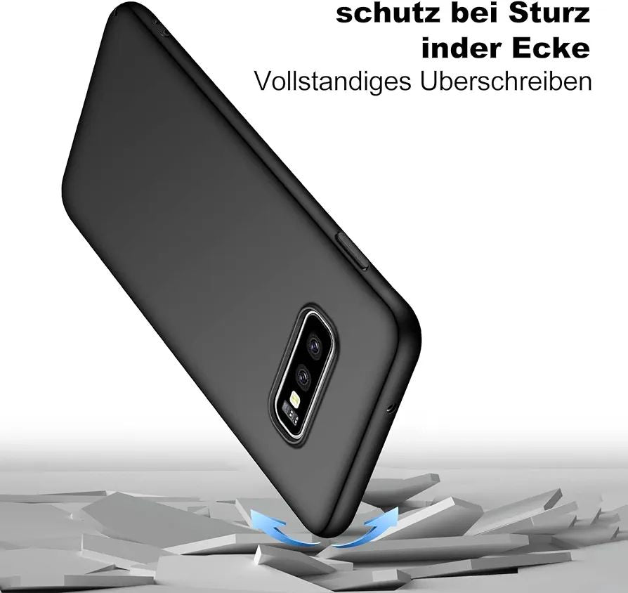 Case Compatible with Samsung Galaxy S10e, [Drop Protection & Non-Slip] [Screen Camera Protection] Silicone Shockproof Case, Ultra Thin Soft TPU Black Protective Case, Mobile Phone Case for Samsung Galaxy S10e - Black