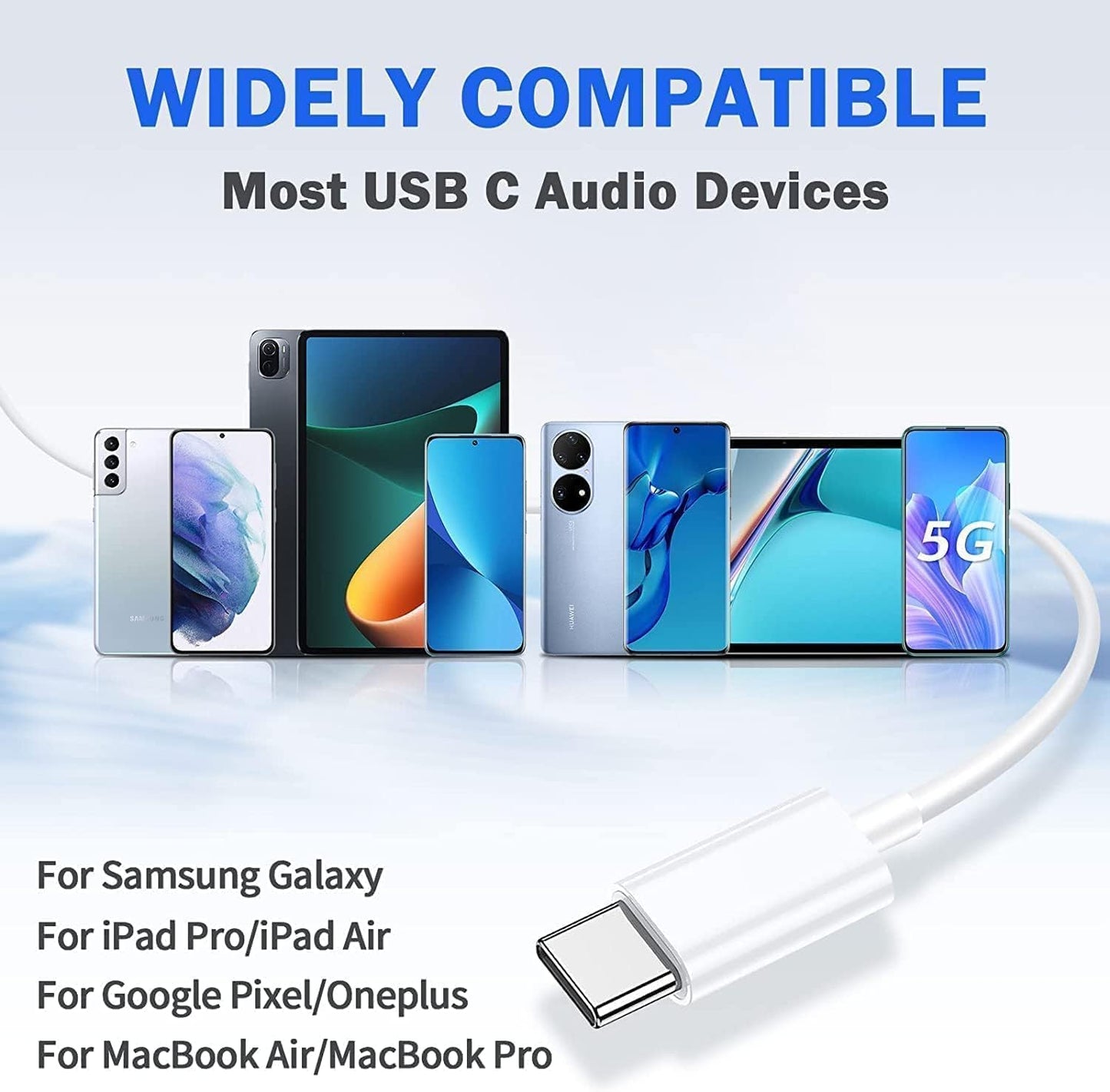 USB C Headphones,In Ear USB C Earphones HiFi Stereo Noise reduction TPYE C Earphones with Mic&Volume Control compatible for Samsung S20 S10,huawei P40 P30 Mate 20,One Plus,Google Pixel,i Pad Pro 2022