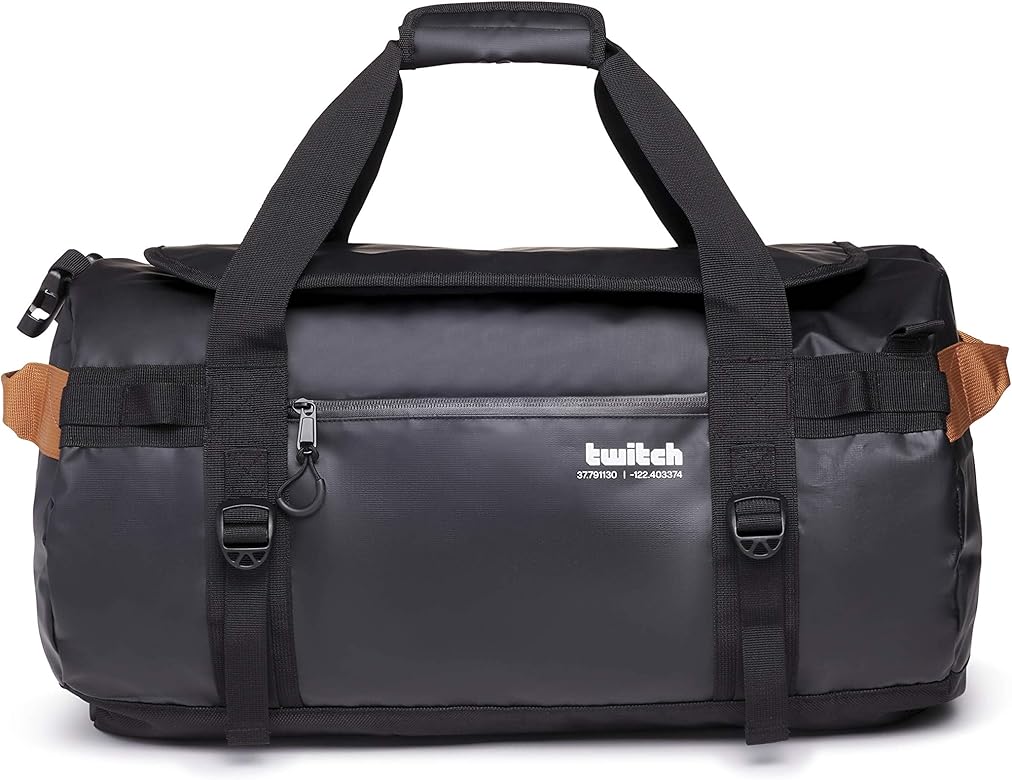 Adventure Travel Bag, Sports Bag, Duffel Bag, Shoulder Bag / Duffel Bag with Genuine Leather Finish, Black, Travel handbag