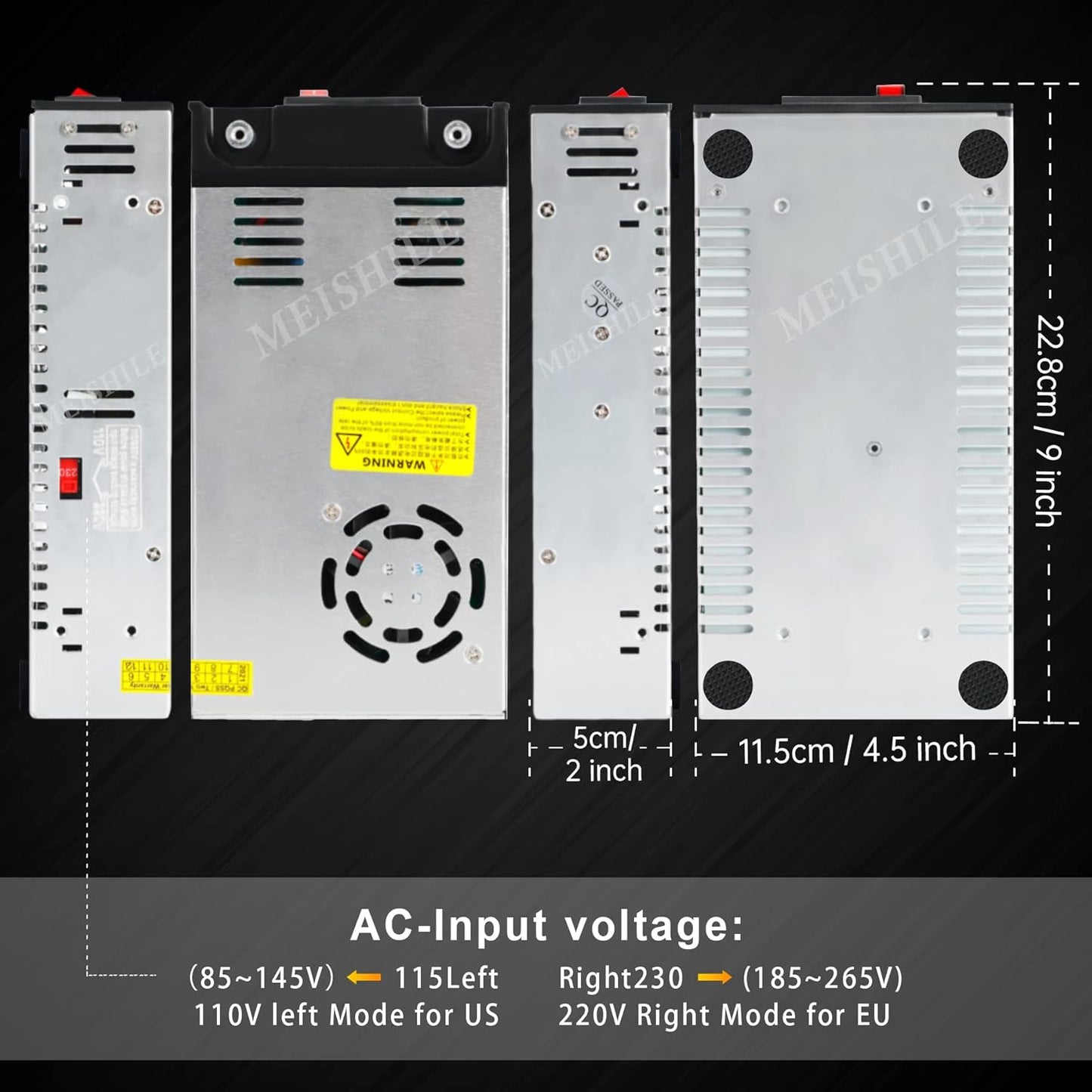 Switch Power Supply DC 24 V 25 A 600 W DIY Clips Button Transformer 230 V AC to DC Power Supply 24 Volt Transformer Industrial 20/10 A LED Light Strip Lamp Motor Pump Amplifier Heater SMPS 110/220V